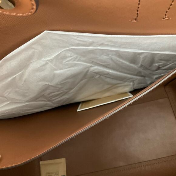 Michael Kors Vincent Large Saffiano Leather Brown Tote Bag With Card Case NWT - Picture 10 of 15